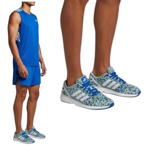 adidas ZX Flux Men's 8.5 Blue Green Geometric Weave Multicolor Torsion Sneakers